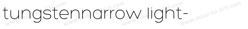 tungstennarrow light字体转换